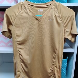 Gold Women's Nike Dri Fit Shirt